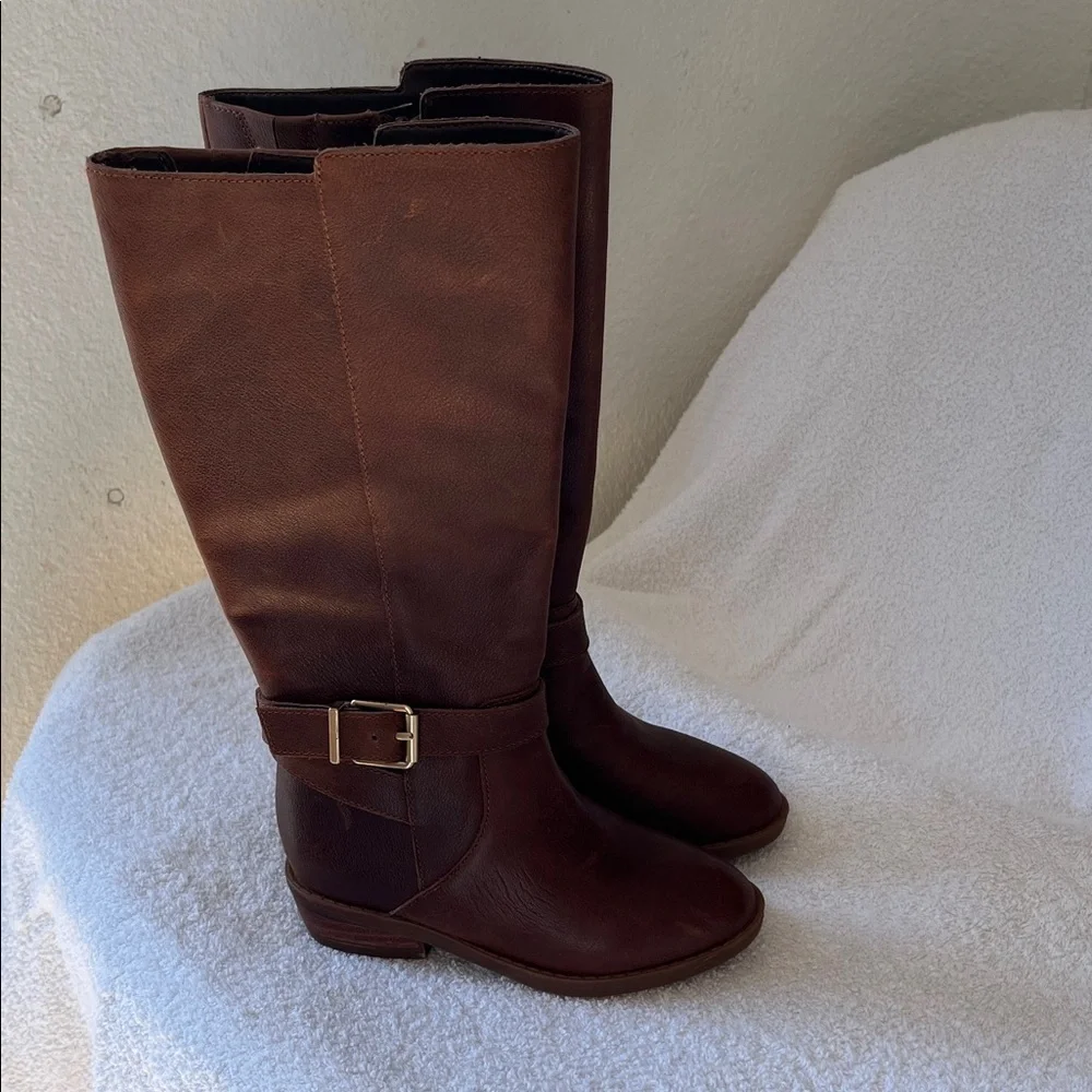 GB Girls Brown Knee-High Boots